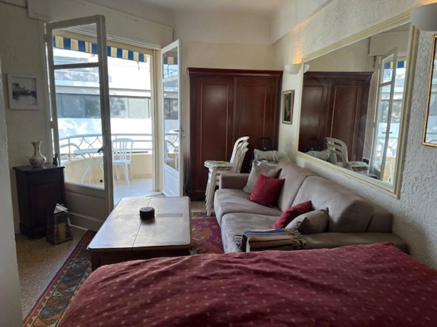 Provence-Style Studio Sea Across The Street Antibes Apartment